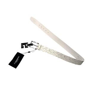 J.Lindeberg Ivar White Slit Belt, Sz 80 /‎ 30"
